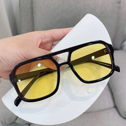 Fashionable wide temple sunglasses 4016